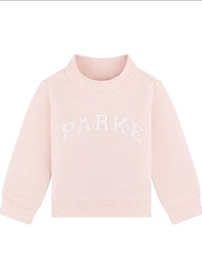 PARKE Pink Mock-Neck Kids Sweatshirt - 5/6Y